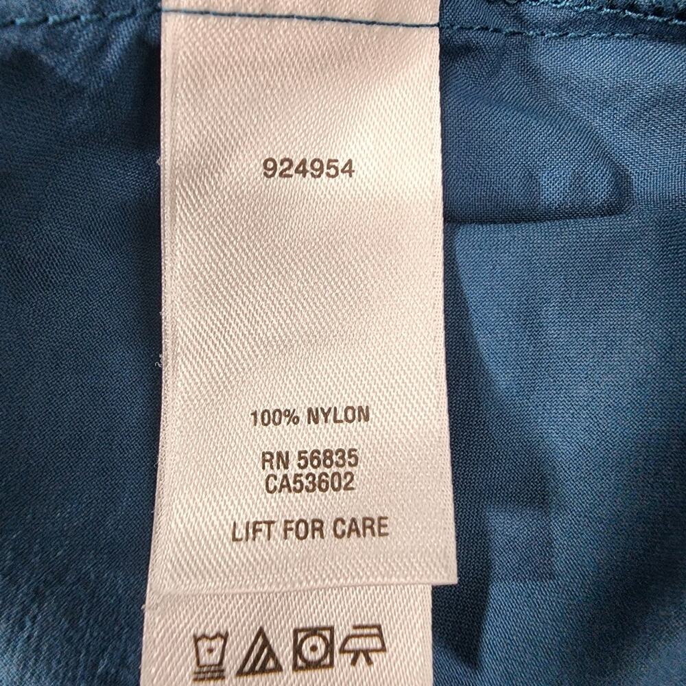Cabelas Womens Shirt Button Up Fitted Long Roll Tab Sleeve Ruched Teal Outdoor L - Picture 9 of 9